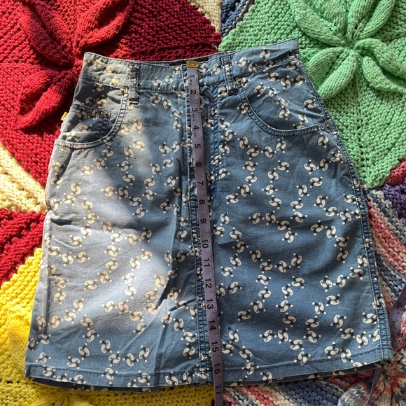 Esprit Printed Jean Skirt Vintage - Picture 13 of 14